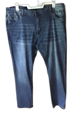 Kenneth Cole Jeans 42/32 Blue Straight Leg 7 Pockets Streetwear Western Cowboy